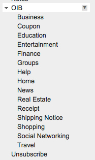 OtherInbox folder list
