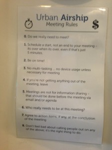 Urban Airship Meeting Rules